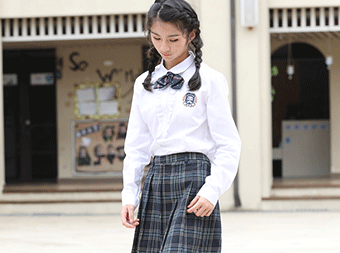 中小學生校服定制長袖襯衫百褶半裙裝